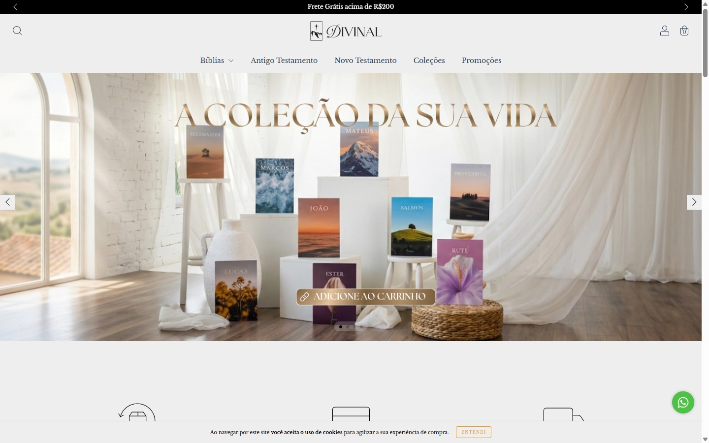 Loja Divinal Studio, publicações cristãs premium desenvolvida pela Reverbo & Co
